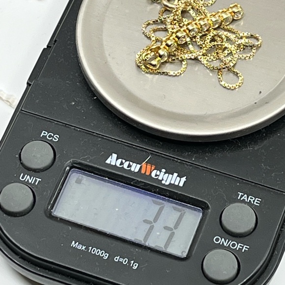 Vintage Sterling Silver & CZ Necklace - Estate Collection, Stamped 925 - Picture 3 of 17